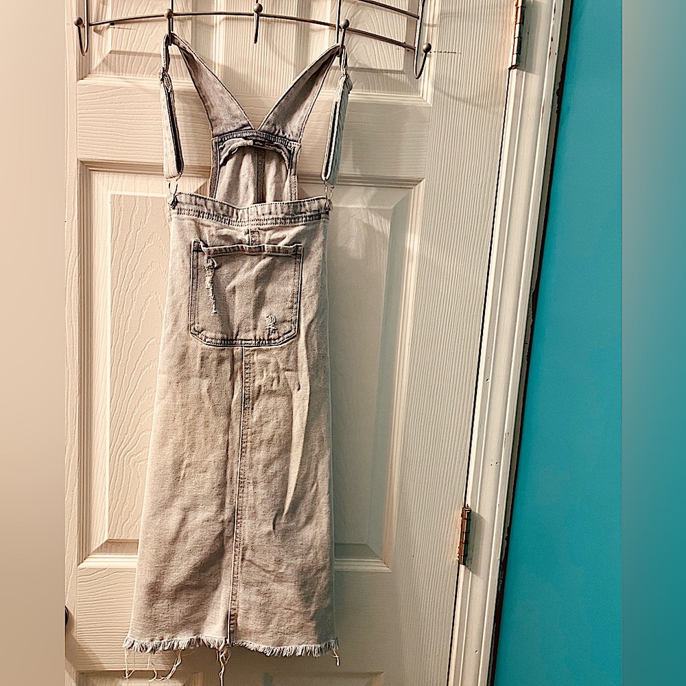 Wild fable blue denim distressed romper dress in a size XL